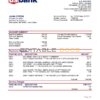 USA Bancorp bank proof of address statement template in Word and PDF format