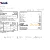 USA U.S. bank credit card statement template in .doc and .pdf format