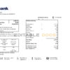 USA U.S. bank credit card statement template in .xls and .pdf file format