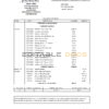 USA University of Southern Indiana account billing statement template in Excel and PDF (.xls and .pdf file) format