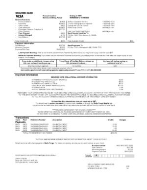 USA Editable Templates 6 USA Wells Fargo bank credit card statement template in Word and PDF format