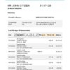 United Kingdom Barclays bank statement template in Word and PDF format, version 3 (2 pages)