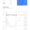 United Kingdom Monese bank statement template in Word and PDF format, 2 pages