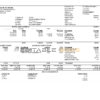 USA University of California educational company pay stub Word and PDF template