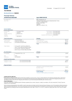 USA American Express invoice template in Word and PDF format, fully editable