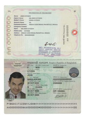 Authentic Bangladesh PSD Passport Template (2010 – present)