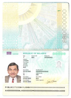 Authentic Belarus PSD Passport Template (2020 – present)