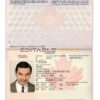 Authentic Canada PSD Passport Template (2002-2010)
