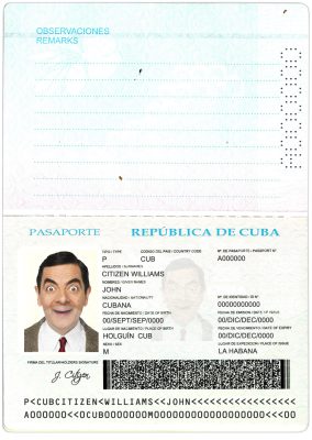 Authentic Cuba PSD Passport Template