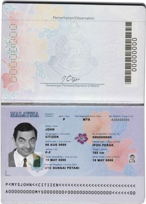 Authentic Malaysia PSD Passport Template (2017 – present)