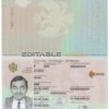 Authentic Montenegro PSD Passport Template
