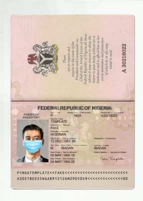 Authentic Nigeria PSD Passport Template (2007-2019)