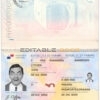 Authentic Panama PSD Passport Template