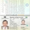 Authentic Sierra Leone PSD Passport Template