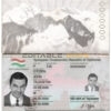 Authentic Tajikistan PSD Passport Template