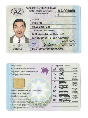 Fake Azerbaijan Driver License Template