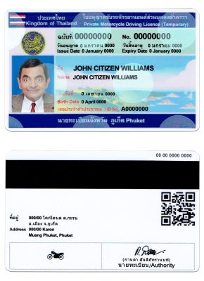 Fake Thailand Driver License Template | PSD Layer-Based