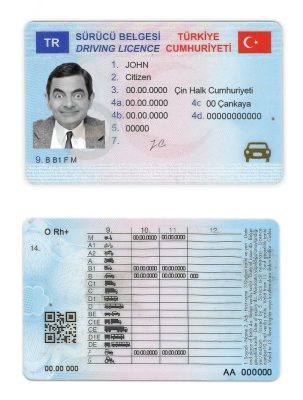 Fake Turkey Driver License Template