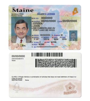 USA Editable Templates 15 Fake USA Maine state Driver License Template