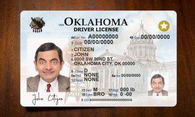 Fake USA Oklahoma Driver License Template (2020 – present, photolook)