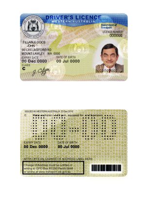 Australia Editable Template 9 Fake Western Australia Driver License Template