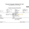 India Lenvica computer solutions company pay stub Word and PDF template