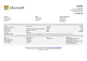 USA Microsoft invoice template in Word and PDF format, fully editable