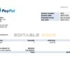 USA PayPal invoice template in Word and PDF format, fully editable