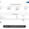 USA Samsung invoice template in Word and PDF format, fully editable