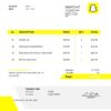 USA Snapchat invoice template in Word and PDF format, fully editable