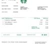 USA Starbucks invoice template in Word and PDF format, fully editable