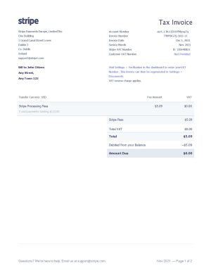 USA Editable Templates 7 USA Stripe tax invoice template in Word and PDF format, fully editable