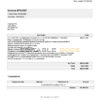 United Kingdom Inferno Solutions invoice Word and PDF template, fully editable
