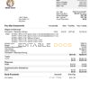 USA Channel News Team 4 media company pay stub Word and PDF template
