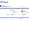 USA Qualcomm semiconductor company pay stub Word and PDF template