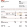 USA US Foods food distribution company pay stub Word and PDF template