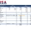 USA Waste & Recycling recycling company pay stub Word and PDF template