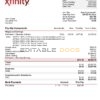 USA Xfinity broadasting company pay stub Word and PDF template