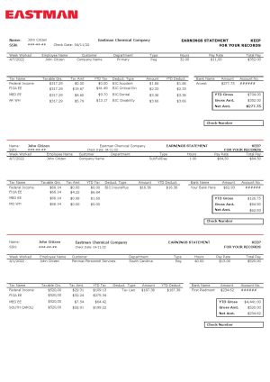 USA chemical industry earning statement template in Word and PDF format