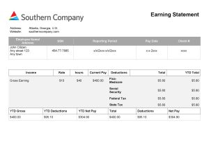 USA electric company employee sheet template in Word and PDF format