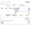 USA manufacturing company earning statement template in Word and PDF format