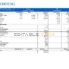 USA manufacturing company employee sheet template in Word and PDF format