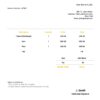USA Grand Hotel invoice template in Word and PDF format, fully editable