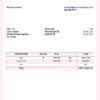 USA Trevor University invoice template in Word and PDF format, fully editable