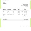 USA Urban Agriculture invoice template in Word and PDF format, fully editable