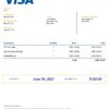 USA Visa invoice template in Word and PDF format, fully editable