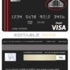 Fillable Albania Bank of Albania bank visa card debit card Templates | Layer-Based PSD
