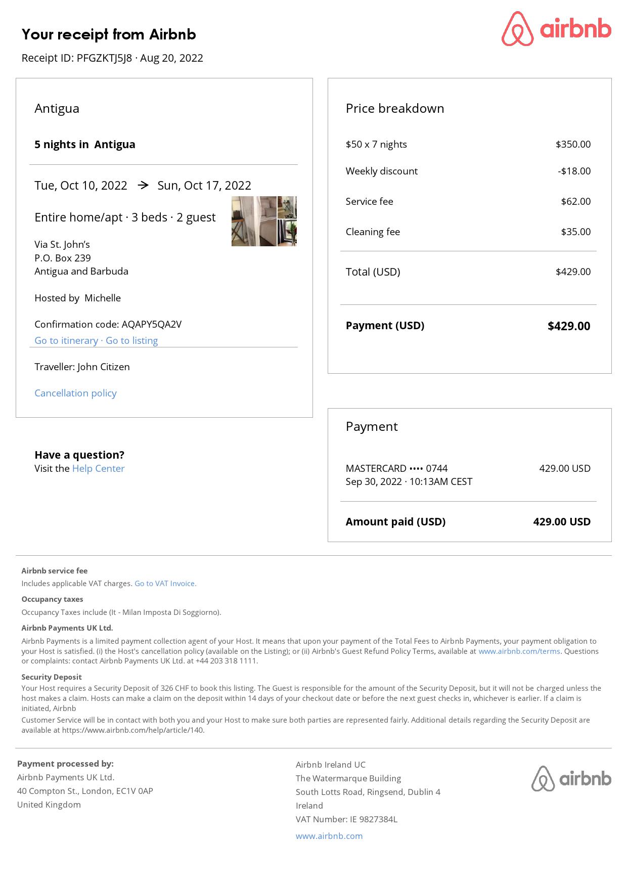 Editable Antigua and Barbuda Hotel Booking Form Template | Fillable PDF