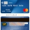Editable Argentina BBVA bank MasterCard debit card Templates in PSD Format
