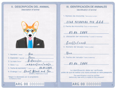 Argentina dog Fake PSD Passport | Instant Download